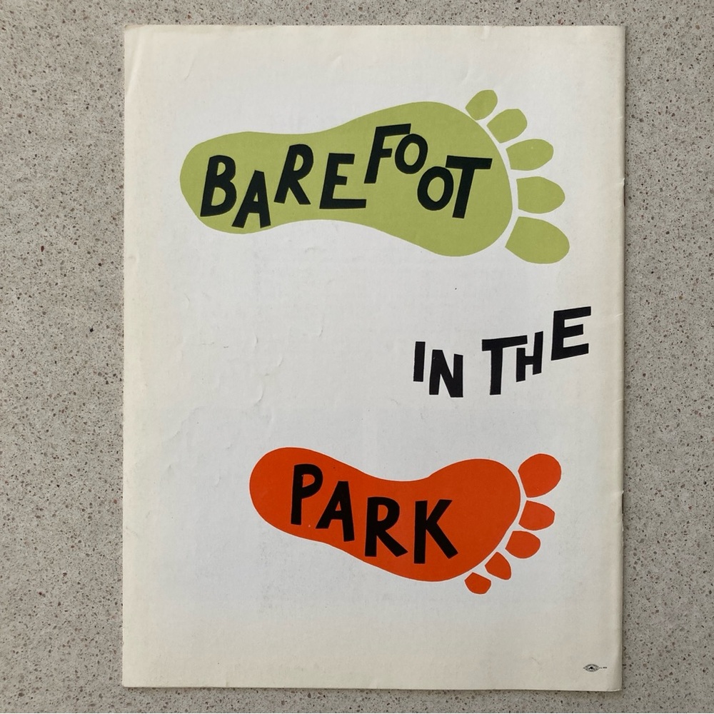 TAB HUNTER BAREFOOT IN THE PARK Large Souvenir Program CIRCLE STAR THEATRE 9X12”